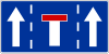 F-17 "end of lane on one-way carriageway" (e.g. middle lane closed)