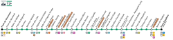 Routenskizze der Linie T3b (seit April 2024)