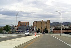 Downtown Portsmouth looking north from U.S. Grant Bridge