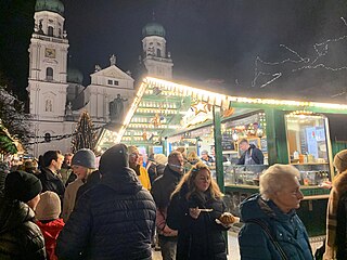 Stands at night