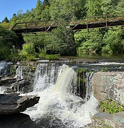 Confluence of the East and West Branches of the Dyberry Creek, in Tanners Falls.