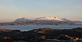 Tustnafjellene sett fra Kvernberget i Kristiansund. Foto: Harald Oppedal