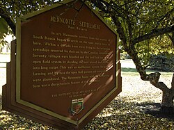 West Reserve marker in Altona, Manitoba