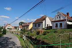 Houses by the Škvořetice Stream