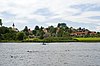 Blick auf Bad Bayersoien über den Bayersoiener See