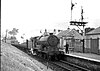 A passenger train at Dollar station on the Devon Valley Railway in 1957