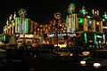 A Rajasthan retail market decorated for Diwali