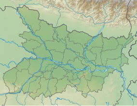 Map showing the location of Kaimur Wildlife Sanctuary