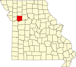 Karte von Ray County innerhalb von Missouri