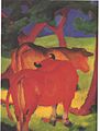 Kühe unter Bäumen, 1911; Kombination von Kuh- und Stiermotiv
