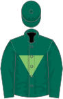 Dark green, light green inverted triangle