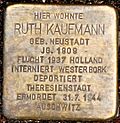 Stolperstein für Ruth Kaufmann (Stadtwaldgürtel 65–67)