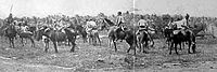 Tausūg horsemen in Sulu, taken on December 30, 1899.