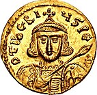 Solidus coin bearing the image of Tiberius III