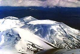 Tongariro gezien vanuit de lucht.