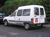 Rear view (from the left side) of a Citroën C15 Familiale