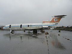 Lefkoşa Uluslararası Havalimanı'nda Terk edilmiş durumda olan uçak