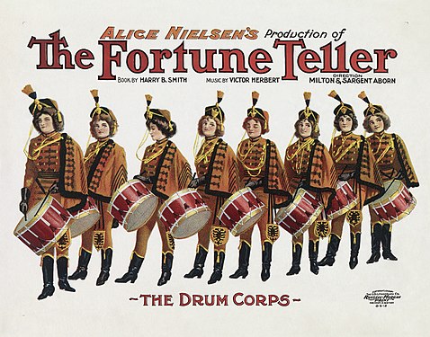 Poster for Victor Herbert's The Fortune Teller, by The U.S. Lithograph Co., restored by Adam Cuerden
