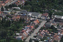 Aerial view of Brněnské Ivanovice