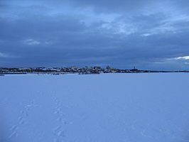 Luossajärvi, op de achtergrond Kiruna