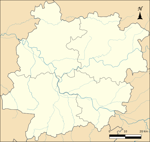 Mapa konturowa Lot i Garonny