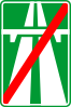 End of motorway [highway]