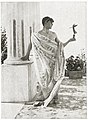 Nino Cesarini posing by the column of Villa Lysis