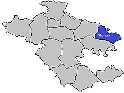 Location of Shevgaon in Ahmednagar district in Maharashtra