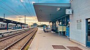 View of the platforms and tracks