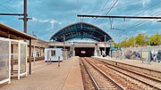 View of the platforms and tracks