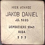 Stolperstein für Jakob Daniel (Lindenstraße 9)