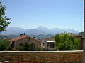 View of Gran Sasso D`Italia the highest point of the Alpennini mountains which stands at 2,914 metres