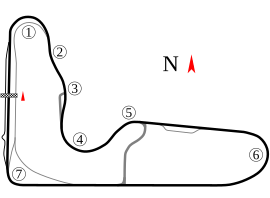 Map of Wanneroo Raceway (Formerly Barbagallo Raceway) as of 6th March 2021