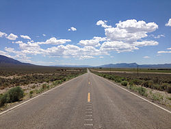 View along SR 894 southbound in Shoshone