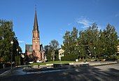 Birkelunden med Paulus kirke. Foto: Helge Høifødt, 2019