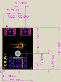 CRUVI PCB Vorlage CR99005 22 x 30 LS