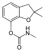 Structuurformule van carbofuraan