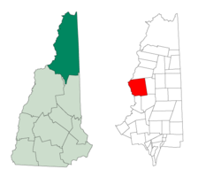 Location in Coös County, New Hampshire