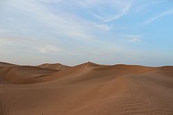 The desolate landscape of the Grand Erg Occidental near Timimoun