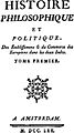 Guillaume Thomas François Raynal title page