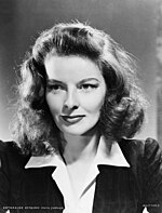 Black-and-white photo of Katharine Hepburn circa 1941.