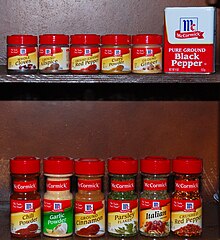 McCormick Spices are popular in commercial American stores.