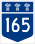 Highway 165 marker