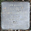 Stolperstein für Lilli-Ruth Alexander (Siemensstraße 60)