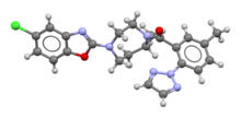 Ball-and-stick model of the same molecule