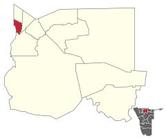 Karte Olukonda (Wahlkreis) in Namibia