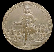 Medal used by the British navy to celebrate the capture of Cartagena de Indias, that did not take place (1741).