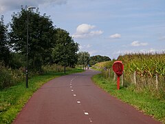 Katwijk, Streckenabschnitt entlang der Bahnstrecke Nijmegen–Venlo