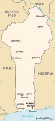 Benin - Mappa