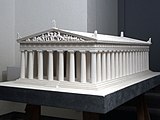 Modell des Parthenon-Tempels, Modell im Maßstab 1:50, Architekturikonen-Modell-Sammlung von Oswald Mathias Ungers, Köln